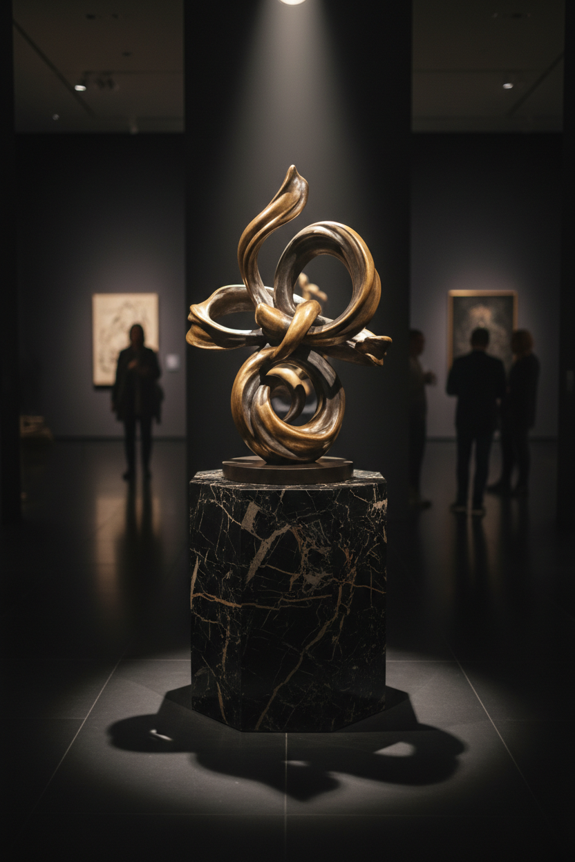 Forme Primordiale — Sculpture bronze patiné
